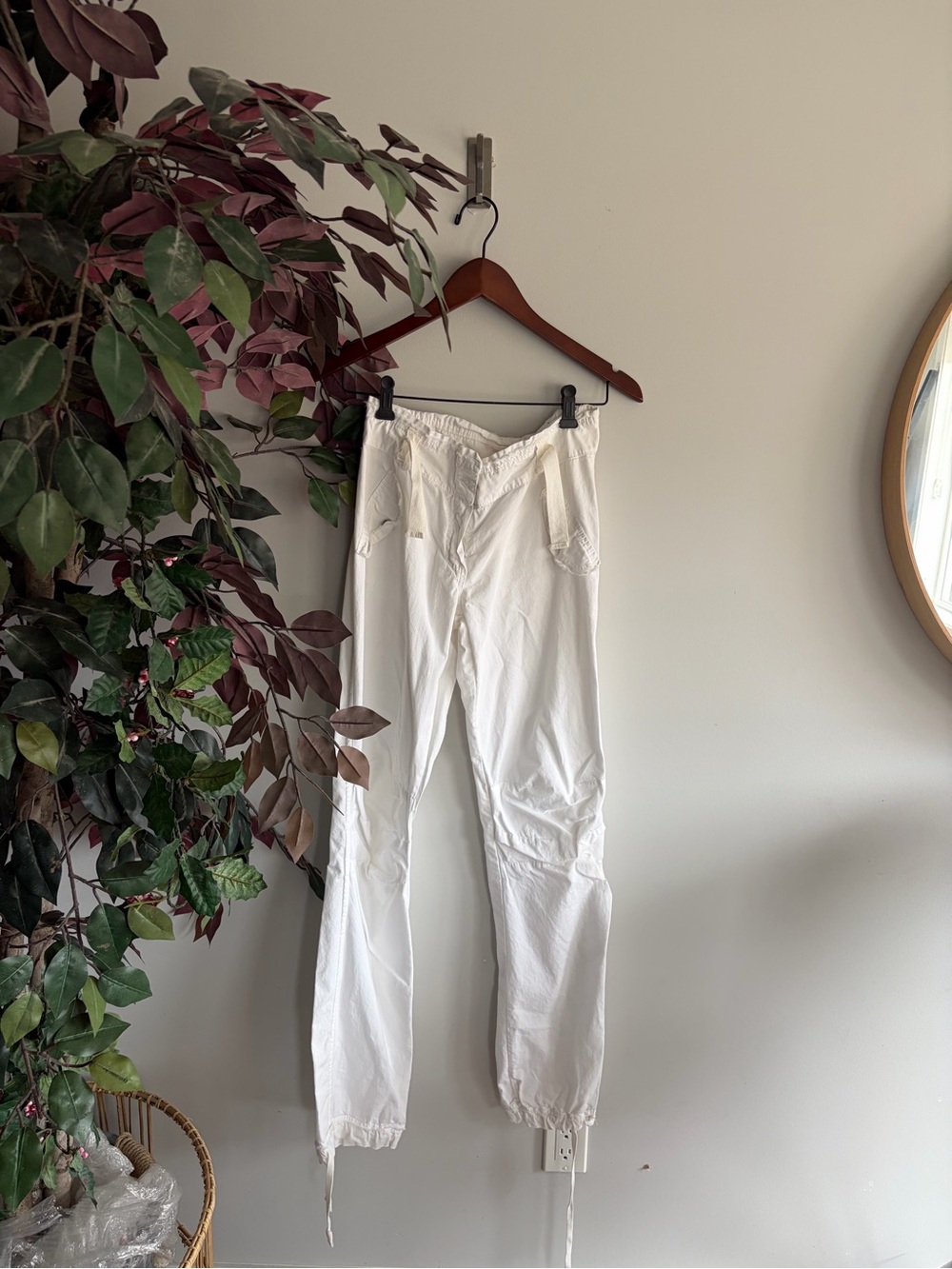 Pois made in Italy small White Casual Drawstring Pants